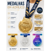 Medalhas Personalizadas em Acrílico com Fita de Cetim